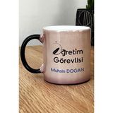 Hedizu Kişiye Özel Öğretim Görevlisi Kupa Bardak Sihirli Öğretmenler Günü Hediyesi - Siyah