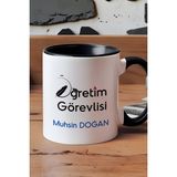 Hedizu Kişiye Özel Öğretim Görevlisi Kupa Bardak Siyah Öğretmenler Günü Hediyesi