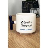 Hedizu Kişiye Özel Öğretim Görevlisi Kupa Bardak T Kulplu Lacivert Öğretmenler Günü Hediyesi