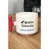 Hedizu Kişiye Özel Öğretim Görevlisi Kupa Bardak T Kulplu Pembe Öğretmenler Günü Hediyesi