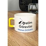 Hedizu Kişiye Özel Öğretim Görevlisi Lüks Fincan Sarı Öğretmenler Günü Hediyesi