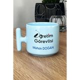 Hedizu Kişiye Özel Öğretim Görevlisi Pastel T Kulplu Kupa Bardak Mavi Öğretmenler Günü Hediyesi