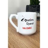 Hedizu Kişiye Özel Öğretim Üyesi Kupa Bardak Oval Öğretmenler Günü Hediyesi - Beyaz