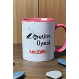 Hedizu Kişiye Özel Öğretim Üyesi Kupa Bardak Pembe Öğretmenler Günü Hediyesi