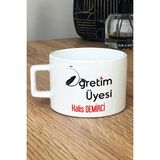 Hedizu Kişiye Özel Öğretim Üyesi Lüks Fincan Beyaz Öğretmenler Günü Hediyesi