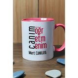 Hedizu Kişiye Özel Öğretmenler Günü Hediyesi Kupa Bardak Pembe Erkek Öğretmen