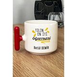 Hedizu Kişiye Özel Öğretmenler Günü Hediyesi Kupa Bardak T Kulplu Kırmızı Sınıf Öğretmenine Hediye