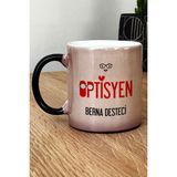 Hedizu Kişiye Özel Optisyen Kupa Bardak Sihirli Isme Özel Tıp Bayramı Hediyeleri - Siyah