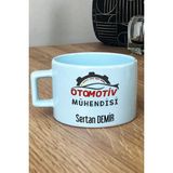 Hedizu Kişiye Özel Otomotiv Mühendisi Pastel Fincan Mavi Mühendisler Günü Hediyesi