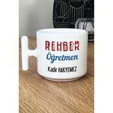 Hedizu Kişiye Özel Rehber Öğretmen Kupa Bardak T Kulplu Beyaz Öğretmenler Günü Hediyesi