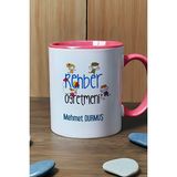 Hedizu Kişiye Özel Rehber Öğretmeni -3- Kupa Bardak Pembe Öğretmenler Günü Hediyesi