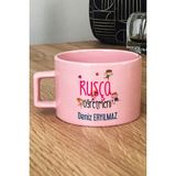 Hedizu Kişiye Özel Rusça Öğretmeni Pastel Fincan Pembe Öğretmenler Günü Hediyesi