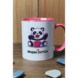 Hedizu Kişiye Özel Sevimli Panda Kupa Bardak Pembe Arkadaşa Doğum Günü Hediyesi
