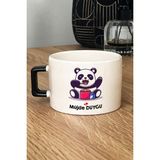 Hedizu Kişiye Özel Sevimli Panda Lüks Fincan Siyah Arkadaşa Doğum Günü Hediyesi