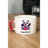 Hedizu Kişiye Özel Sevimli Panda Lüks Fincan Turuncu Arkadaşa Doğum Günü Hediyesi