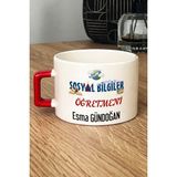 Hedizu Kişiye Özel Sosyal Bilgiler Öğretmeni -2- Lüks Fincan Kırmızı