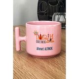Hedizu Kişiye Özel Tarih Öğretmeni Pastel T Kulplu Kupa Bardak Pembe Öğretmenler Günü Hediyesi