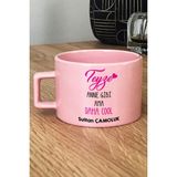 Hedizu Kişiye Özel Teyze Daha Cool Pastel Fincan Pembe Anneler Günü Hediyesi