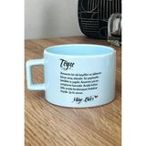 Hedizu Kişiye Özel Teyzeye Hediye Pastel Fincan Mavi Anneler Günü Hediyesi