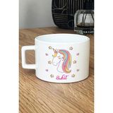 Hedizu Kişiye Özel Unicorn Lüks Fincan Beyaz Kız Çocuğa Doğum Günü Hediyesi