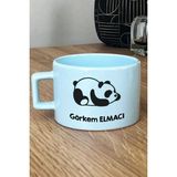 Hedizu Kişiye Özel Uykucu Panda Pastel Fincan Mavi Arkadaşa Doğum Günü Hediyesi