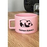 Hedizu Kişiye Özel Uykucu Panda Pastel Fincan Pembe Arkadaşa Doğum Günü Hediyesi