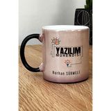 Hedizu Kişiye Özel Yazılım Mühendisi Kupa Bardak Sihirli Mühendisler Günü Hediyesi - Siyah