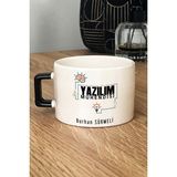 Hedizu Kişiye Özel Yazılım Mühendisi Lüks Fincan Siyah Mühendisler Günü Hediyesi