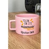 Hedizu Kişiye Özel Yılın En Iyi Mühendisi Pastel Fincan Pembe Mühendisler Günü Hediyesi