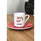 Hedizu Kişiye Özel Zabıt Katibi Türk Kahvesi Fincanı Pembe