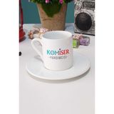 Hedizu Komiser Yardımcısı Hediye Türk Kahvesi Fincanı Beyaz - 1 Adet - 70 ml