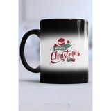 Hedizu Merry Christmas Siyah Kupa Bardak Sihirli