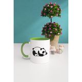 Hedizu Uykucu Panda Yeşil Kupa Bardak