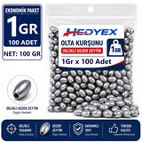 Hedyex 1 Gr 100 Adet (100 Gr) Olta Kurşunu Delikli Gezer Zeytin