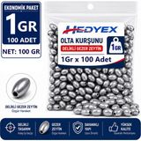 Hedyex 1 gr Delikli Gezer Zeytin Olta Kurşunu 100 Adet Kurşun Materyal ile Ekonomik Paket - 100 Adet - 100 Gr