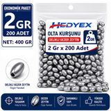 Hedyex 2 Gr 200 Adet (400 Gr) Olta Kurşunu Delikli Gezer Zeytin