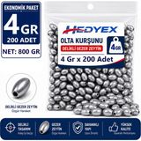 Hedyex 4 Gr 200 Adet (800 Gr) Olta Kurşunu Delikli Gezer Zeytin