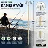 Hedyex Kırılmaz Fiber Kamış Ayağı 102 Cm Çift Başlıklı Olta Tutucu 1 Adet