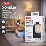 Hedyex XO-SS26 Selfie için Çok Fonksiyonlu Cep Telefonu Manyetik Katlanır Işık Siyah