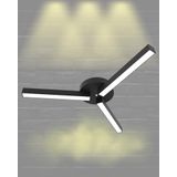 Hegza Lighting Admira Plafonyer Siyah 3000K Sarı Işık Modern Led Avize