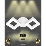 Hegza Lighting Alato (Beyaz Kasa, Sarı Işık) Ledli Modern Plafonyer LED Avize Salon Mutfak Oturma Odası Yatak Odası Antre Hol LED