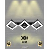 Hegza Lighting Amigo (Siyah Kasa, Sarı Işık) Ledli Modern Plafonyer LED Avize Salon Mutfak Oturma Odası Yatak Odası Antre Hol LED