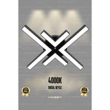Hegza Lighting Arana ( Siyah Kasa, Doğal Beyaz Işık ) Modern Plafonyer Led Avize, Salon, Mutfak, Oturma Odası