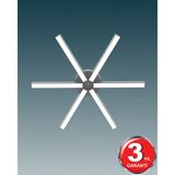 Hegza Lighting Borde - Ledli Modern Plafonyer LED Avize Salon Mutfak Oturma Odası Antre Hol Çocuk Odası LED - Gri - Gün Işığı (4000K)