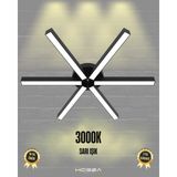 Hegza Lighting Borde (Siyah Kasa, Sarı Işık) Ledli Modern Plafonyer LED Avize Salon Mutfak Oturma Odası Antre Hol Çocuk Odası LED