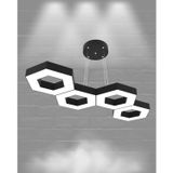 Hegza Lighting CATENA Ayarlanabilir Sarkıt LEDli Modern Siyah Led Avize (6500K (Beyaz Işık))