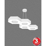 Hegza Lighting Catena - Ledli Modern Sarkıt Linear LED Avize Salon Mutfak Oturma Odası Yatak Odası Antre Hol LED - Beyaz - Gün Işığı (4000K)