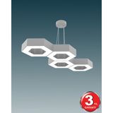 Hegza Lighting Catena - Ledli Modern Sarkıt Linear LED Avize Salon Mutfak Oturma Odası Yatak Odası Antre Hol LED - Gri - Gün Işığı (4000K)