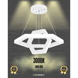 Hegza Lighting Ciclo (Beyaz Kasa, Sarı Işık) Ledli Modern Sarkıt Linear LED Avize Salon Mutfak Oturma Odası Yatak Odası Antre Hol LED