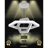 Hegza Lighting Ciclo (Gri Kasa, Sarı Işık) Ledli Modern Sarkıt Linear LED Avize Salon Mutfak Oturma Odası Yatak Odası Antre Hol LED